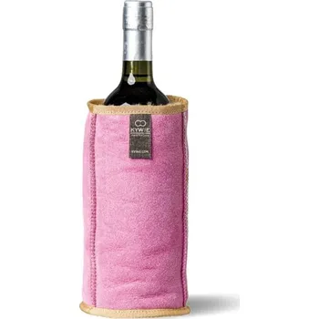 Kywie KYWIE Světle růžový semišový chladič lahví na víno W20SU