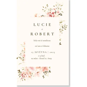 Party nádobí Personal Oznámení - Spring time Zvolte množství: od 11 ks do 30 ks