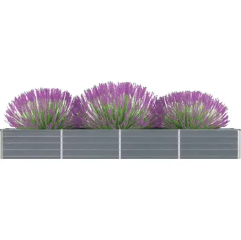 Vyvýšený záhon vidaXL Vyvýšený záhon pozinkovaná ocel 320 x 40 x 45 cm šedý