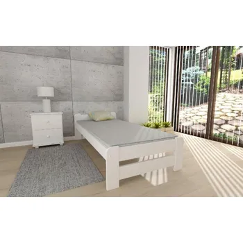 Postel Postel z masivu Evropa 80x200 cm bílá + rošt ZDARMA