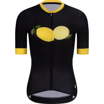 cyklistický dres RIVANELLE Cyklistický dres s krátkým rukávem - FRUIT LADY - žlutá/černá
