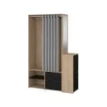 TVI Skříň Kit 93173 jackson hickory/černý mat/světle šedá