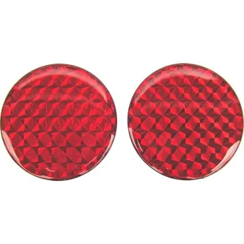 Samolepicí dekorace na vozidlo 3D kulaté pružné červené gelové odrazky, 25 mm, 2 ks