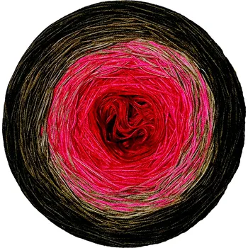 Příze Duhové klubko Maliny v hořké čokoládě Délka návinu/Hmotnost: 1000 m/200 g