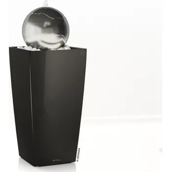 Zahradní dekorace Springfield 115 Black, Osvetlenie Biela warm LED (+59€), Dekoračné kamene Čierny , Prevedenie gule Nerezová lesklá