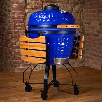 Zahradní gril Keramický gril DINO řecká modrá - zvýhodněný SET včetně příslušenství