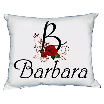 Dekorativní polštářek Polštář s dámským jménem BARBARA Vínový (polštářek dámské jméno )
