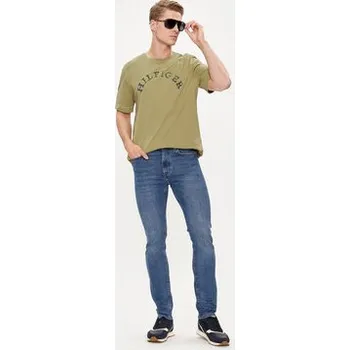 Tommy Hilfiger T-Shirt Arched MW0MW34432 Zelená Regular Fit XS