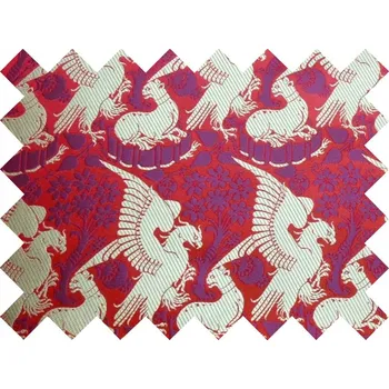 HEDVA ČESKÝ BROKÁT Vzorek brokátu 5x10cm 51323 OREL A LEOPARD červená | 43