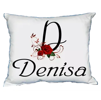Dekorativní polštářek Polštář s dámským jménem DENISA (polštářek dámské jméno )