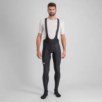 Cyklistické kalhoty SPORTFUL Cyklistické kalhoty dlouhé s laclem - CLASSIC - černá/červená M