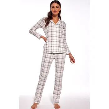 Dámské oblečení Cornette pyžamo dámské 482/286 Erica - ecru, XL (Dámské pyžamo na knoflíky)