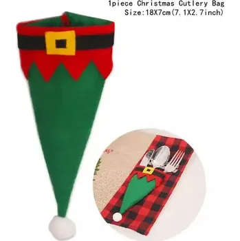 Vánoce Obal na příbor | vánoční dekorace na stůl - 4