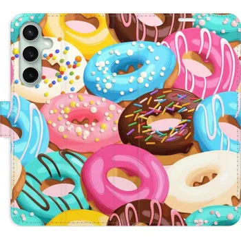 Pouzdro na mobilní telefon Flipové pouzdro iSaprio - Donuts Pattern 02 - Samsung Galaxy S23 FE