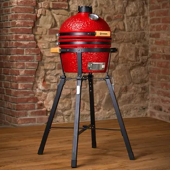 Zahradní gril Keramický gril CHAMELEON červený - gril se skládacím stojanem