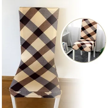 Elastický potah na židli - hnědý