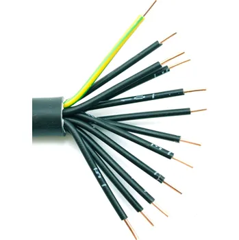 elektrický kabel Kabel CYKY-J 12 x 2,5 (CYKY 12Cx2,5) žlutozelená+černé číslované žíly