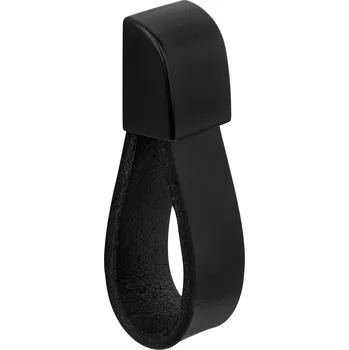 Nábytkové kování Walteco Nábytková knopka Nibe, kožená, černá