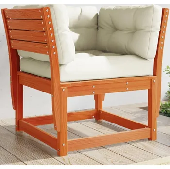 Zahradní pohovka vidaXL Zahradní pohovka s područkami podušky borovice [844698] Barva: Voskově hnědá