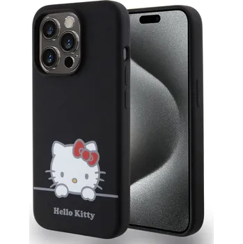 Pouzdro na mobilní telefon Hello Kitty Liquid Silicone Daydreaming Logo Zadní Kryt pro iPhone 15 Pro, černá Představujeme vám prémiový kryt Hello Kitty - dokonalá kombinace stylu, ochrany a pohodlí pro váš telefon!