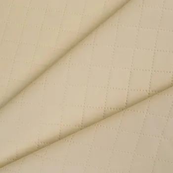 Prošívaná ekokůže (koženka) ecru