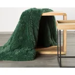 CHLUPATÁ DEKA TIFANY1 70X160 CM TMAVĚZELENÁ