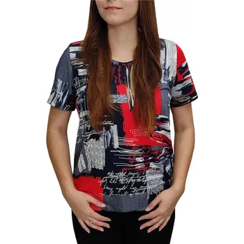 Dámská halenka Halenka Ardewo modro-červená do gumičky Velikosti Ardewo: XL