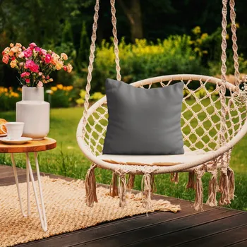 Povlak na polštářek Voděodolné povlak na polštář - tmavě šedý Rozměr polštáře: 45x45cm