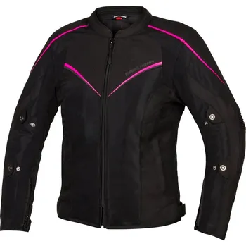 Moto bunda bunda na motorku Rebelhorn Hiflow IV černo-fluo růžová 4XL