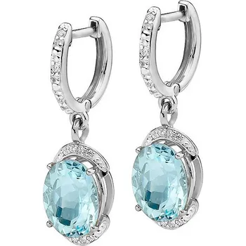 Hodinky Náušnice Bonore - Bílé Zlato 585 - Topaz 3 ct 128824