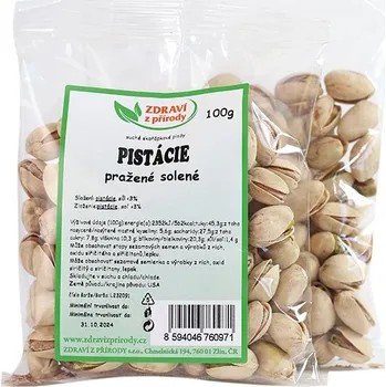 IPJ NATUR s.r.o. Pistácie pražené solené 100g ZP 2320