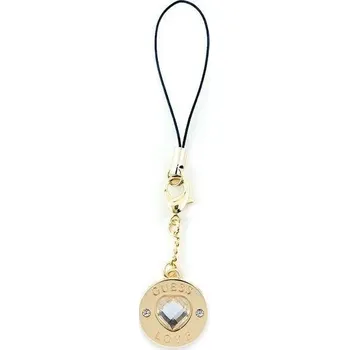 Pouzdro na mobilní telefon Guess Poutko na Telefon Diamond Heart with Rhinestones Luxusní a mimořádně elegantní diamantový přívěsek Guess Heart s kamínky na telefon je dokonalým doplňkem pro váš oblíbený obal na telefon