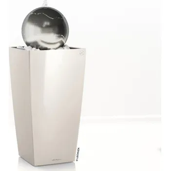 Zahradní dekorace Springfield 86 White, Osvetlenie Multicolor (+ 69 €), Dekoračné kamene Čierny , Prevedenie gule Nerezová lesklá