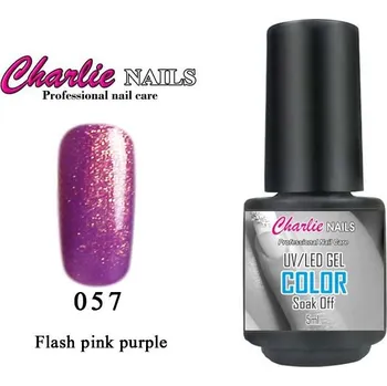 Charlie UV/LED Gel lak 5ml. č.57 Flash pink purple