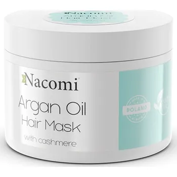 Vlasová regenerace Nacomi - Arganová maska na vlasy s kašmírovými proteiny, 200 ml