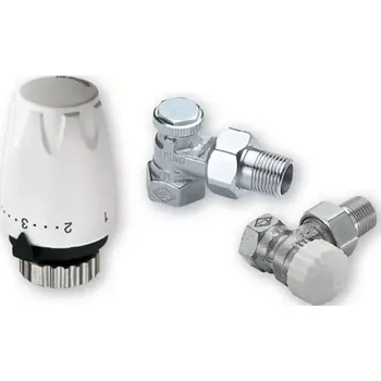 Hlavice pro radiátor Heimeier DX termostat. hlavice+regutec připojení k otopnému tělesu 1/2" rohové DXVEXREGK