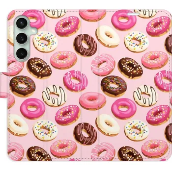 Pouzdro na mobilní telefon Flipové pouzdro iSaprio - Donuts Pattern 03 - Samsung Galaxy S23 FE