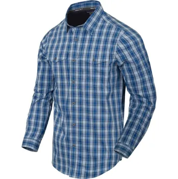 Pánská košile Košile Helikon-Tex® COVERT dlouhý rukáv OZARK BLUE PLAID - XS