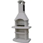 Zahradní krb s udírnou Landis, Barva Bílá 18