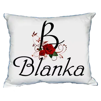 Dekorativní polštářek Polštář s dámským jménem BLANKA (polštářek dámské jméno )