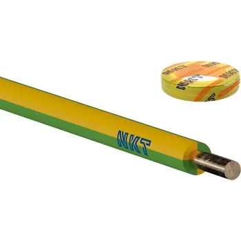 elektrický kabel Drát CY, H05V-U 0,5 žlutozelený pevný vodič instalační měděný