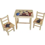 ČistéDřevo Dřevěný dětský stoleček se 2…