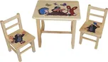 ČistéDřevo Dřevěný dětský stoleček se 2…