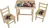 ČistéDřevo Dřevěný dětský stoleček se 2 židličkami z borovice, Krteček