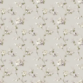 Tapeta Parato Šedá vliesová tapeta na zeď s květinovým vzorem, 12315, Fiori Country, Parato, velikost 10,05 x 0,53 m
