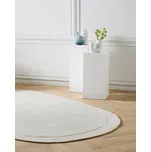 Koberec krémově bílý viskóza a vlna nepravidelný tvar 200 x 300 cm moderní glamour styl Beliani