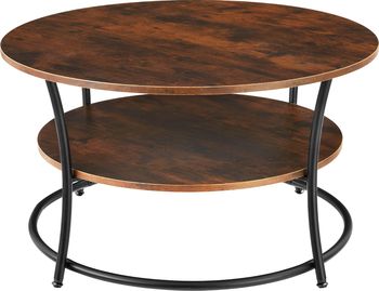 Konferenční stolek tectake Cromford 404447 80 x 46 cm industriální dřevo tmavé