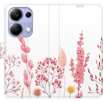 Pouzdro na mobilní telefon Flipové pouzdro iSaprio - Pink Flowers 03 - Xiaomi Redmi Note 13 Pro
