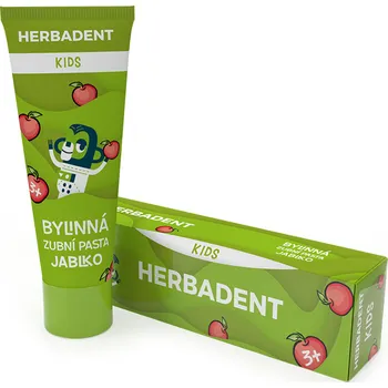 zubní pasta Herbadent Kids bylinná zubní pasta s krabičkou jablko 75 g
