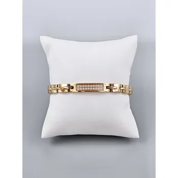 Náramek Ocelový náramek z plošek v růžovém provedení